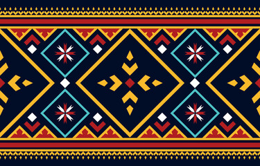 Abstract ethnic geometric pattern design for background.Vector and illustration.