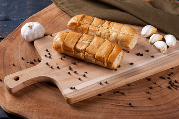 .Typical Brazilian barbecue garlic bread