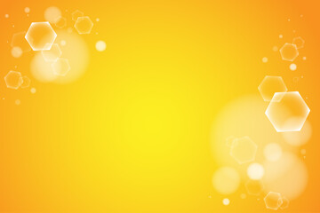 背景 ボケ 六角形 hexagon bokeh on yellow and orange background blurred light