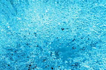 Fototapeta na wymiar Frost. Winter background. Ice with close-up air bubbles. Winter.