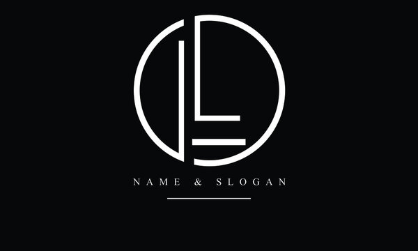 OL, LO, O, L abstract letters logo monogram