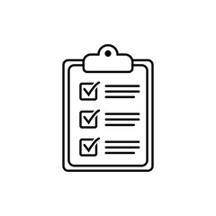 Clipboard line icon. Checklist sign symbol for web site and app design.