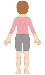 Fototapeta premium 女性 全身 後ろ向き