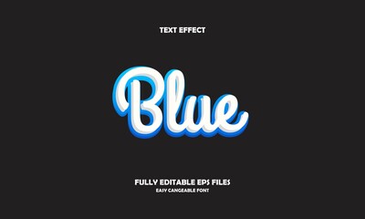 blue style text effect