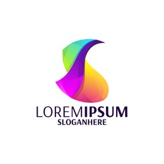 Obraz premium letter s logo design gradeient