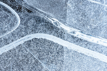 ice texture close up in the macro detail