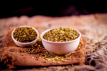 Whole moong-mung bean and wooden spoon heap,moong bean green gram or maash top view background,Pile of green beans HD quality