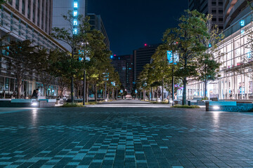 night view of the city of Yokohama, Japan