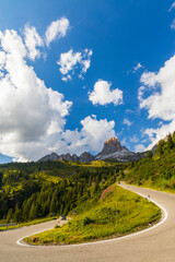Landscape near Passo Giau in Dolomites, Italy