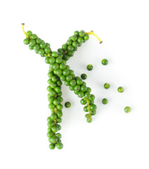 Fresh piper nigrum isolated on a white background