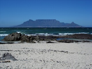 Tafelberg, Kapstadt, Cape Town, S&uuml;dafrika, Reise, Urlaub, Meer, Berg, Stand, Wasser, Beach