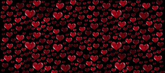valentines day many cute hearts banner