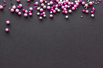 sprinkling pastry shop on gray background