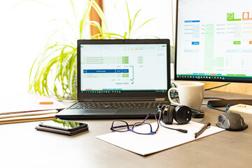 Naklejka premium Home office