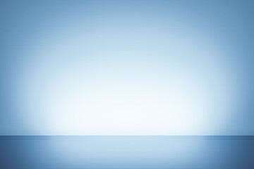 Creative abstract blue gradient blank wall.