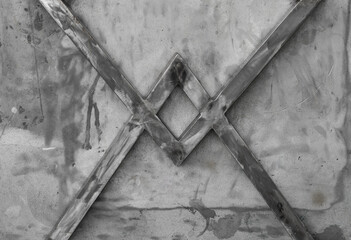 ancient abstract metal structure on metal background