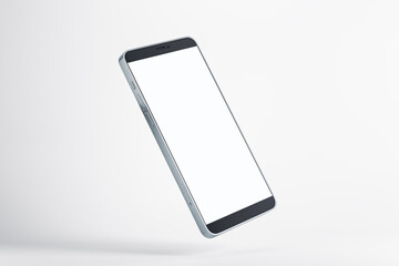 Smartphone with blank white screen