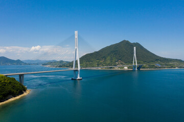 Fototapeta premium 多々羅大橋（しまなみ海道） 空撮