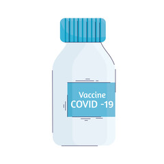 covid19 virus vaccine vial medicine bottle vector illustration design