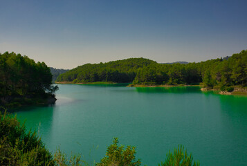 The Sichar reservoir in Ribesalbes, Castellon