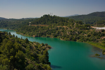 Obraz na płótnie Canvas The Sichar reservoir in Ribesalbes, Castellon
