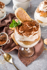 Traditional italian dessert tiramisu