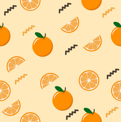 oranges  of slice fruit  Seamless pattern