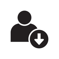 Obraz premium user download icon sign symbol