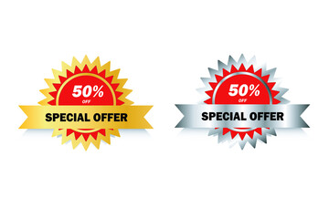 Special offer 50% off tag label