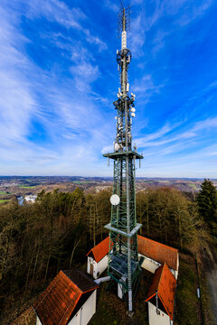 Funkmast auf der Hohen Warte bei R&uuml;nderoth
