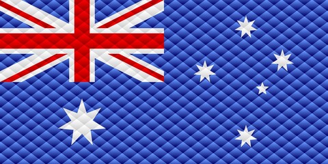 Mosaic flag of the Australia - Illustration, 
Three dimensional flag of Australia