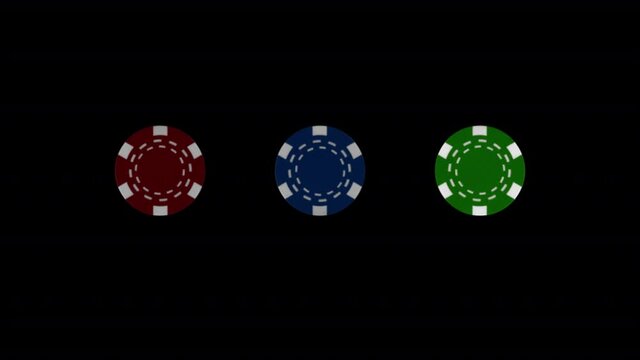 Game Chips looping element with alpha. This footage is loopable with an alpha channel and can be used for game related content