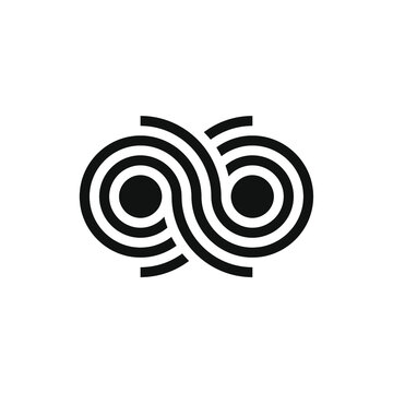 infinity and owl logo icon
