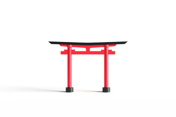 torii gate according to Japanese religious beliefs , 3D rendering
