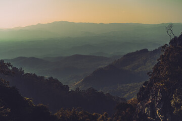 Obraz premium sunset in the mountains