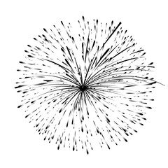 fireworks decoration isolated on white background illustration
