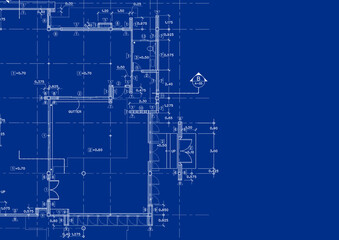 Fototapeta premium Write a blueprint architecture for building.