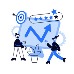 Reputation management abstract concept vector illustration. vector