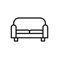 Linear sofa furniture icon