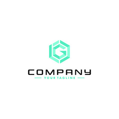 abstract logo design initial G