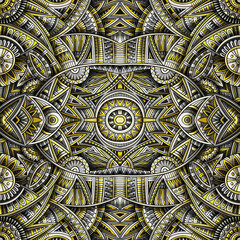 Abstract ethnic vintage yellow and grey background.