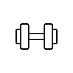 Linear hand dumbbell gym icon