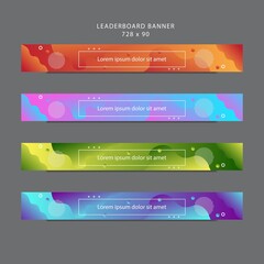 abstract modern website banner. leaderboard banner template design