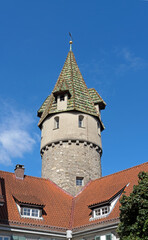 Fototapeta premium Grüner Turm in Ravensburg