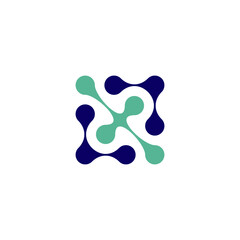 Dot connection logo design