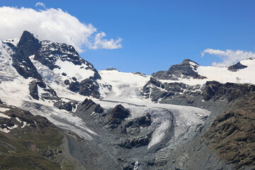 Little Matterhorn mountain and glacier