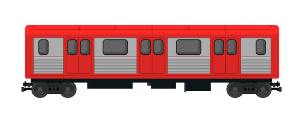 Subway train illustration, tube station flat train icon. Underground metro vector © kolonko