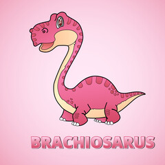 Brachiosaurus cartoon style.