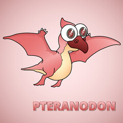 Pteranodon cartoon style.