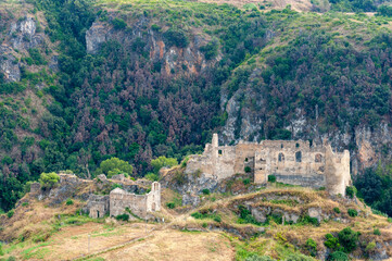 Fototapeta na wymiar Santa Maria del Cedro, district of Cosenza, Calabria, Italy, Europe, ruins of the Norman castle of San Michele, also known as Abbatemarco Castle